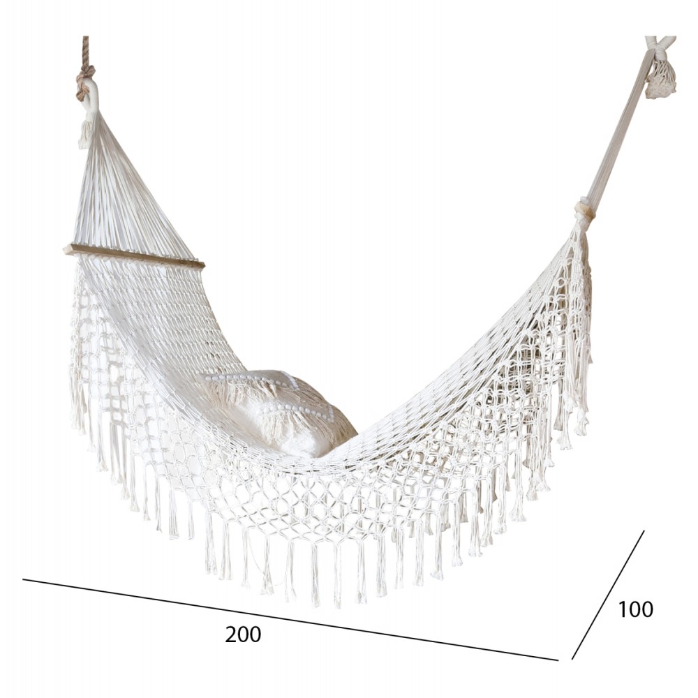 Αιώρα από σχοινί σε χρώμα μπεζ 200Χ100