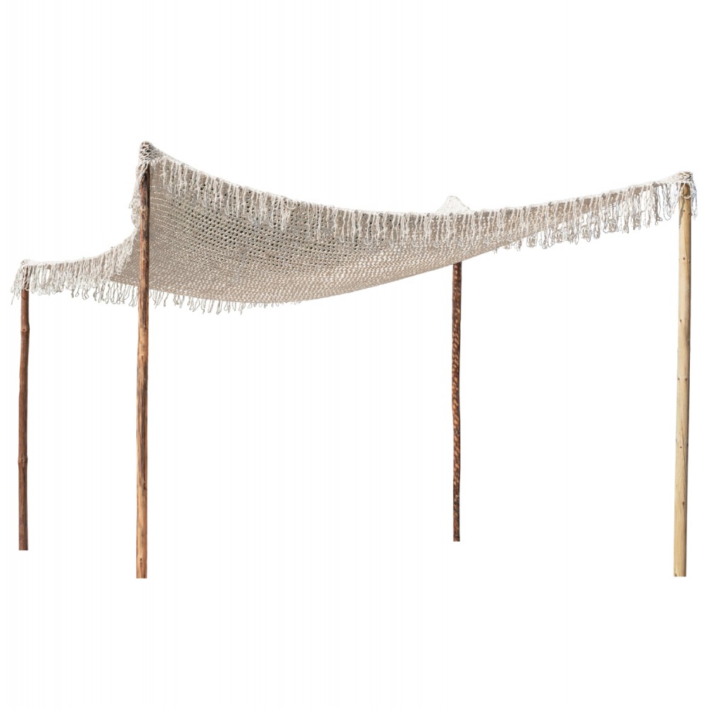 Κιόσκι "DANIKA" από μακραμέ σε χρώμα εκρού 3x3