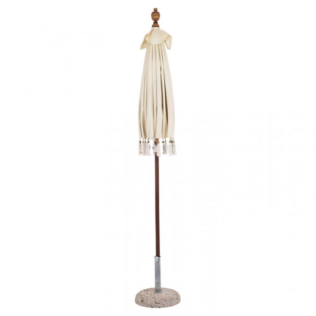 Ομπρέλα από μασίφ-ύφασμα σε εκρού χρώμα Φ200