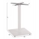 Βάση τραπεζιού από αλουμίνιο σε χρώμα λευκό ματ 45Χ45Χ73