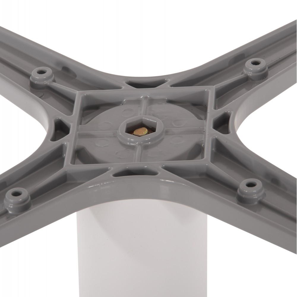 Βάση τραπεζιού από αλουμινίου σε χρώμα λευκό ματ Φ45Χ73