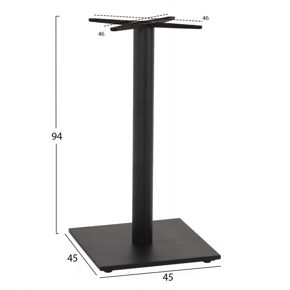 Βάση τραπεζιού από μέταλλο σε χρώμα γκρι ματ 45Χ45Χ94