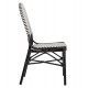 Καρέκλα από αλουμίνιο/textilene σε χρώμα μαύρο/λευκό 46x56x95