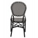 Καρέκλα από αλουμίνιο/textilene σε χρώμα μαύρο/λευκό 46x56x95