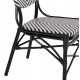 Καρέκλα από αλουμίνιο/textilene σε χρώμα μαύρο/λευκό 46x56x95