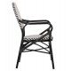 Πολυθρόνα από αλουμίνιο σε χρώμα μαύρο/λευκό 56x59x94,5