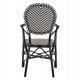 Πολυθρόνα από αλουμίνιο σε χρώμα μαύρο/λευκό 56x59x94,5