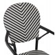 Πολυθρόνα από αλουμίνιο σε χρώμα μαύρο/λευκό 56x59x94,5