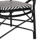 Πολυθρόνα από αλουμίνιο σε χρώμα μαύρο/λευκό 56x59x94,5