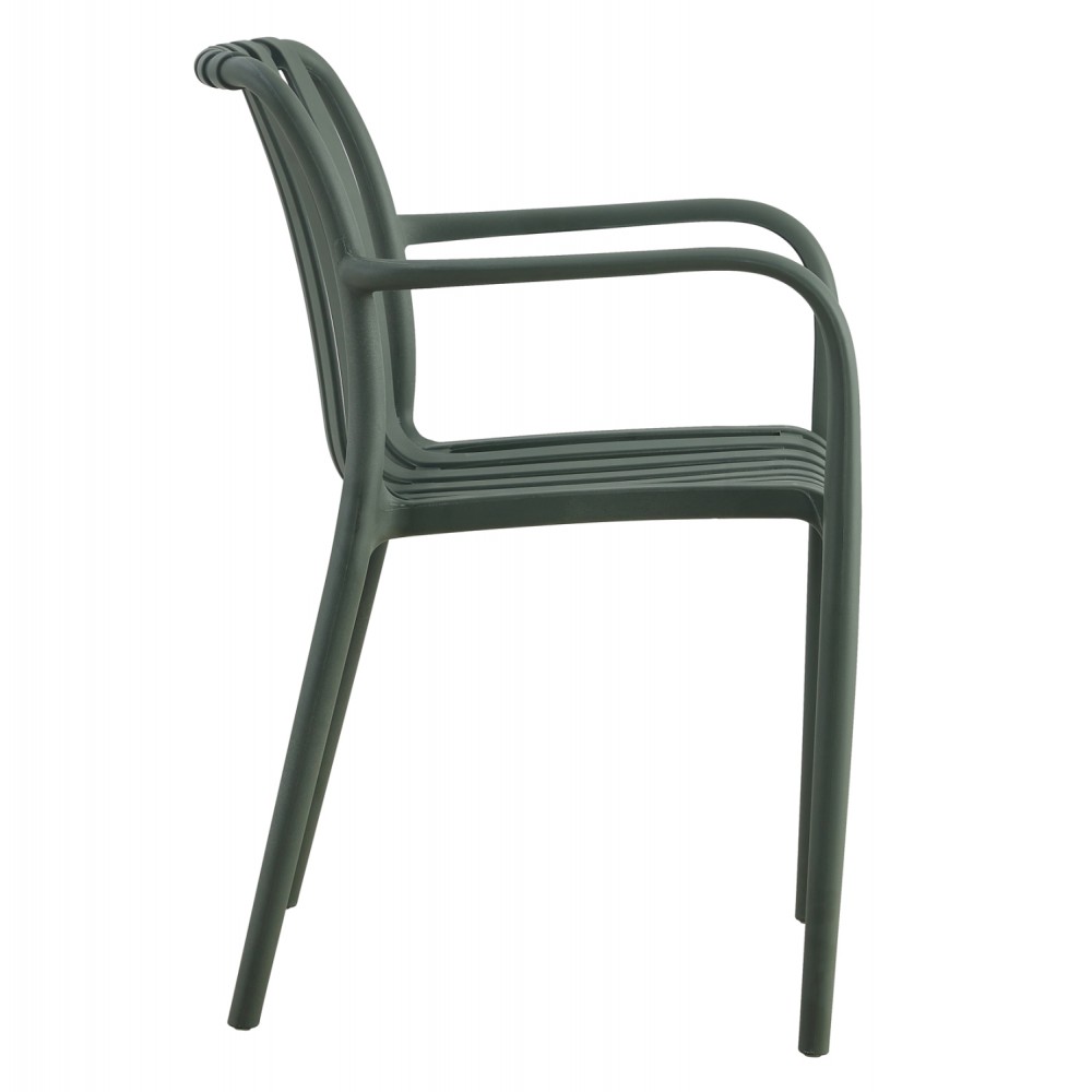 Πολυθρόνα από πολυπροπυλένιο σε λαδί χρώμα 45,5x56,5x80,5