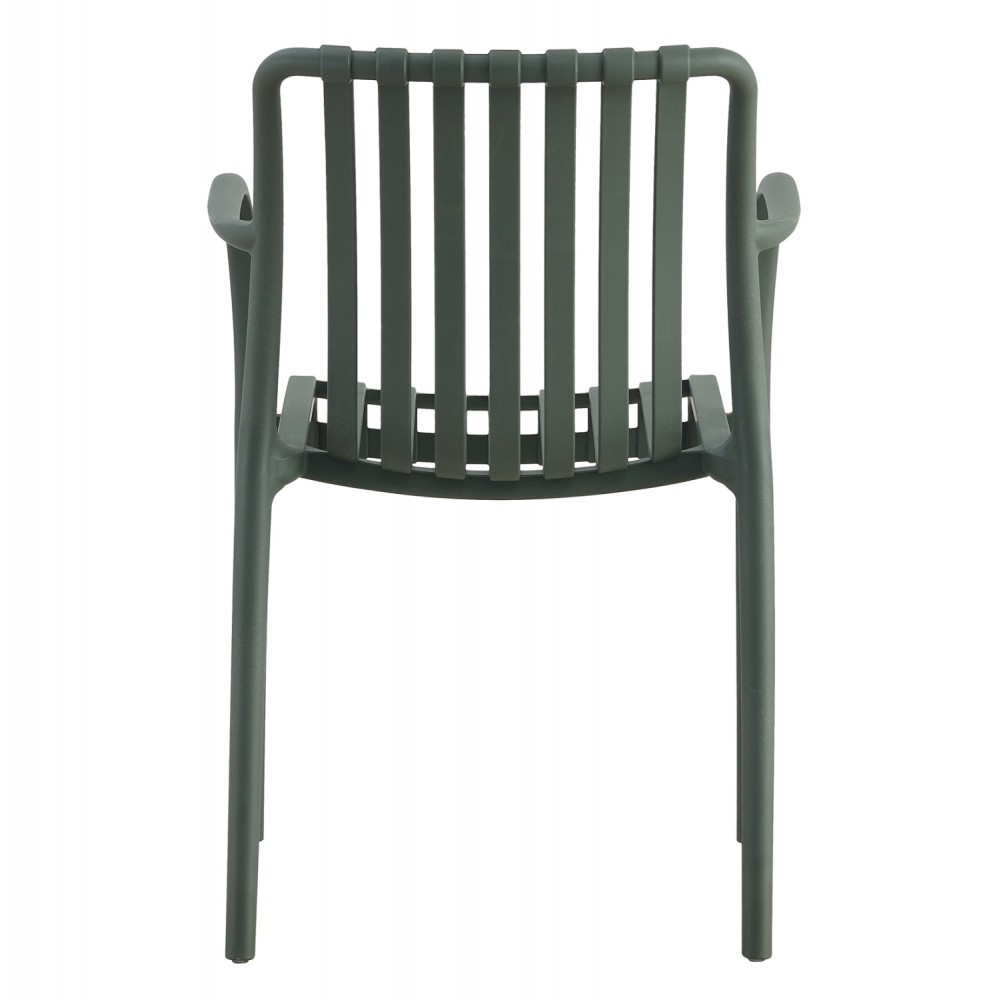 Πολυθρόνα από πολυπροπυλένιο σε λαδί χρώμα 45,5x56,5x80,5