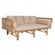 Καναπές εξωτερικού χώρου "ALIKI" από ραττάν σε φυσικό/μπέζ χρώμα 200x100x86