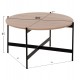 Τραπέζι σαλονιού από MDF/μέταλλο σε χρώμα σονόμα/μαύρο Φ80x45
