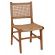 Καρέκλα από ξύλο/σχοινί σε φυσικό χρώμα 46x57x86