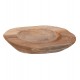 Επιτραπέζιο διακοσμητικό δοχείο από ξύλο σε φυσικό χρώμα Φ39x6,5