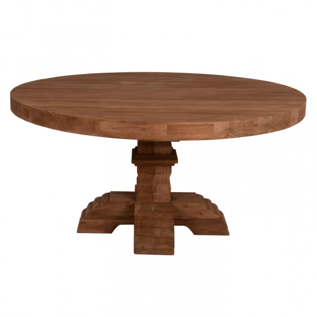 Τραπέζι "PROVENCE" από μασίφ σε χρώμα φυσικό Φ150x76