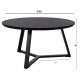 Τραπέζι σαλονιού από MDF/μέταλλο σε χρώμα μαύρο Φ80x42