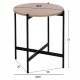 Βοηθητικό τραπέζι από MDF/μέταλλο σε χρώμα σονόμα/μαύρο Φ50x55