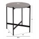 Βοηθητικό τραπέζι από MDF/μέταλλο σε χρώμα γκρί/μαύρο Φ50x55