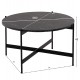 Τραπέζι σαλονιού από MDF/μέταλλο σε χρώμα μαύρο Φ80x45