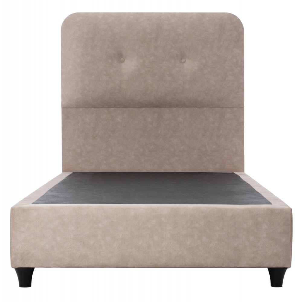 Κρεβάτι "DOLORES" από ύφασμα σε χρώμα μπέζ 90x200