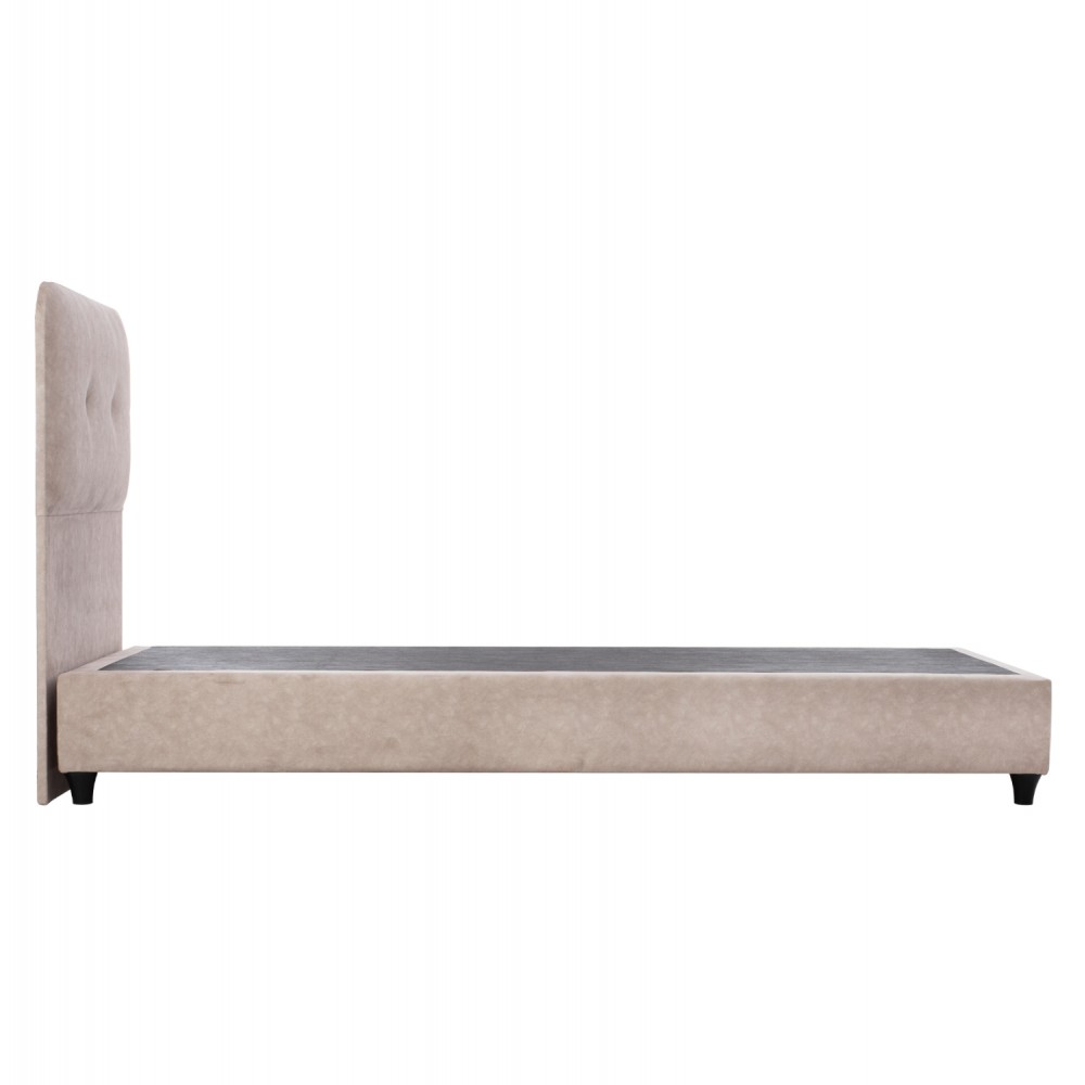 Κρεβάτι "DOLORES" από ύφασμα σε χρώμα μπέζ 90x200