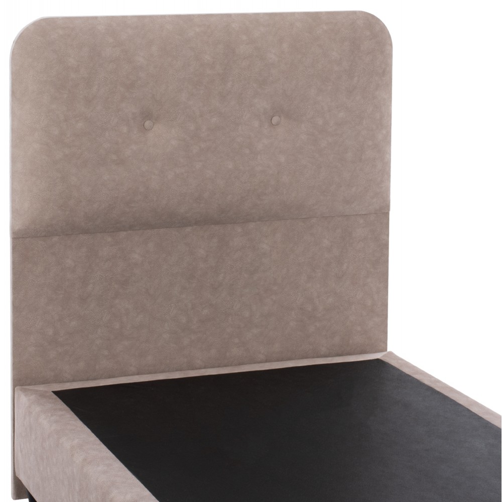 Κρεβάτι "DOLORES" από ύφασμα σε χρώμα μπέζ 90x200