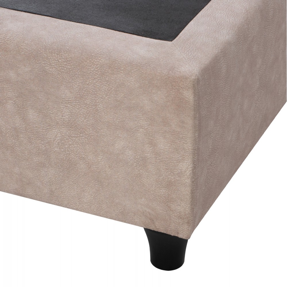 Κρεβάτι "DOLORES" από ύφασμα σε χρώμα μπέζ 90x200