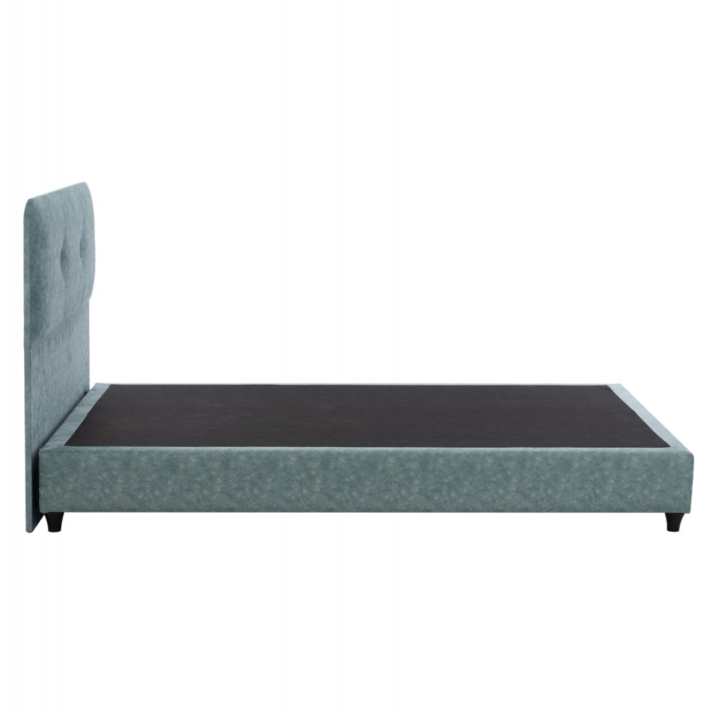 Κρεβάτι "DOLORES" από ξύλο/ύφασμα σε χρώμα πράσινο 120x200