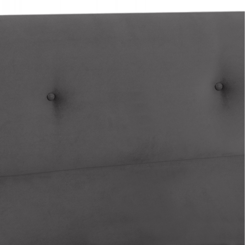 Κρεβάτι "DOLORES" από ξύλο/βελούδο σε χρώμα γκρί 150x200