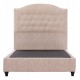 Κρεβάτι "MALENA" από ξύλο/ύφασμα σε χρώμα μπέζ 120x200