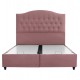 Κρεβάτι "MALENA" με αποθηκευτικό χώρο από ύφασμα βελούδο σε χρώμα σάπιο μήλο 160x200