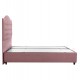 Κρεβάτι "MALENA" με αποθηκευτικό χώρο από ύφασμα βελούδο σε χρώμα σάπιο μήλο 160x200