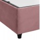 Κρεβάτι "MALENA" με αποθηκευτικό χώρο από ύφασμα βελούδο σε χρώμα σάπιο μήλο 160x200