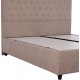 Κρεβάτι "MALENA" με αποθηκευτικό χώρο από ύφασμα σε χρώμα μπέζ 160x200