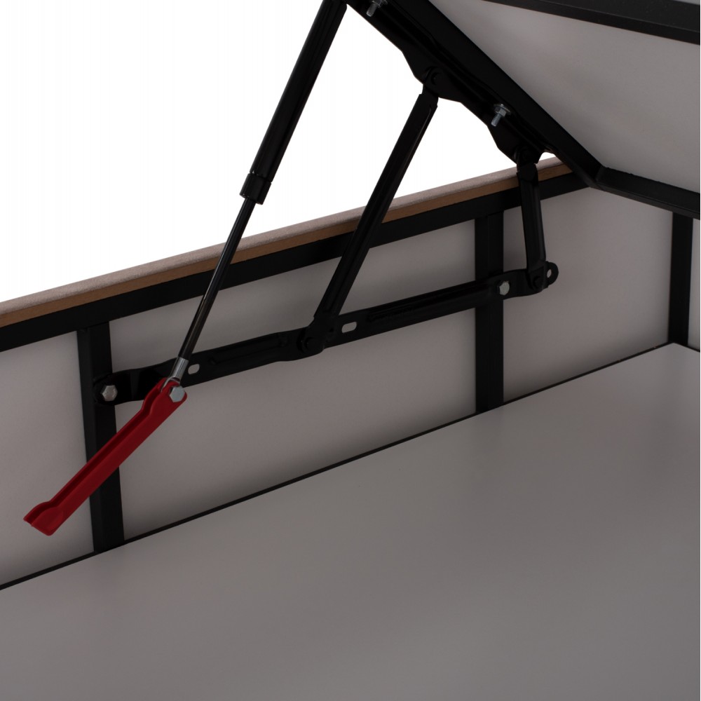 Κρεβάτι "DOLORES" από ξύλο/ύφασμα σε χρώμα μπέζ 160x200