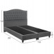 Κρεβάτι διπλό "MALENA" από ξύλο/βελούδο σε χρώμα γκρί 150x200