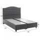 Κρεβάτι "MALENA" με αποθηκευτικό χώρο από βελούδο σε χρώμα γκρί 160x200
