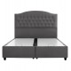Κρεβάτι "MALENA" με αποθηκευτικό χώρο από βελούδο σε χρώμα γκρί 160x200