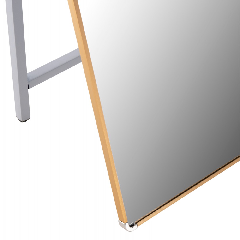 Καθρέπτης δαπέδου "JOELY" από αλουμίνιο σε χρώμα χρυσό 40x31x160