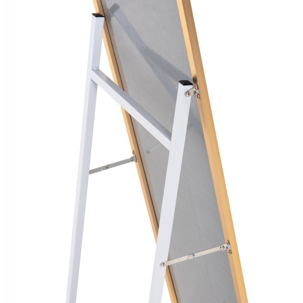 Καθρέπτης δαπέδου "JOELY" από αλουμίνιο σε χρώμα χρυσό 40x31x160