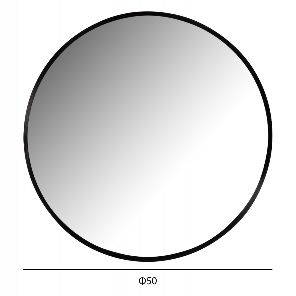 Καθρέπτης τοίχου σε χρώμα μαύρο Φ50x3