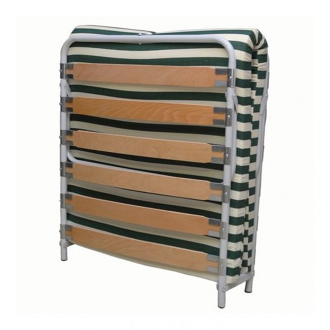 Ράντζο-κρεβάτι μονό με λάττες σε λευκό χρώμα 180x80