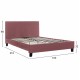 Κρεβάτι "BECCA" από βελούδο σε χρώμα σάπιο μήλο 150x200