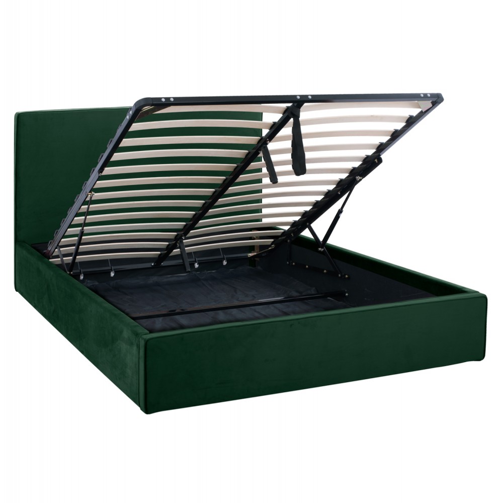 Κρεβάτι ''ALLIE'' με αποθηκευτικό χώρο σε χρώμα κυπαρισσί 160Χ200