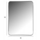Καθρέπτης τοίχου από αλουμίνιο σε χρώμα ασημί 60x3x80