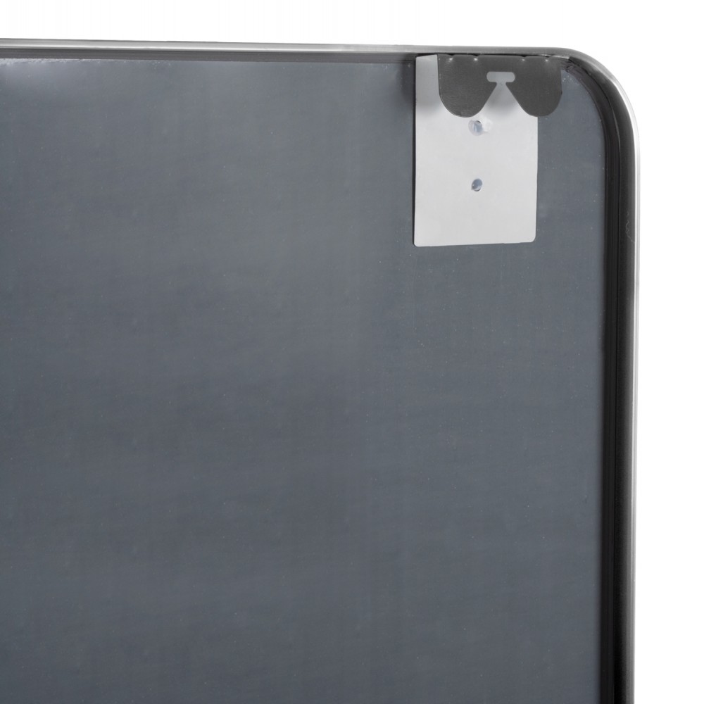 Καθρέπτης τοίχου από αλουμίνιο σε χρώμα ασημί 60x3x80