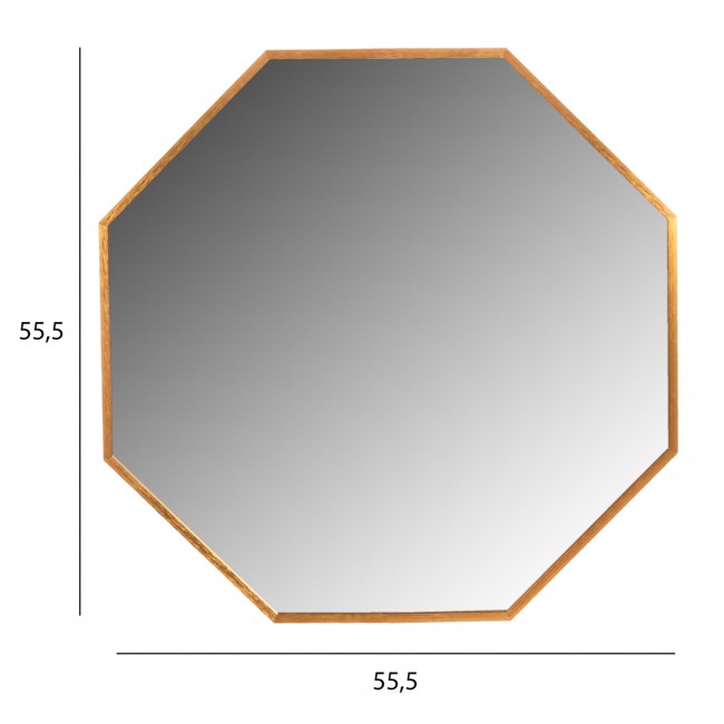 Καθρέπτης τοίχου από αλουμίνιο σε χρώμα χρυσό 55,5x2,5x55,5