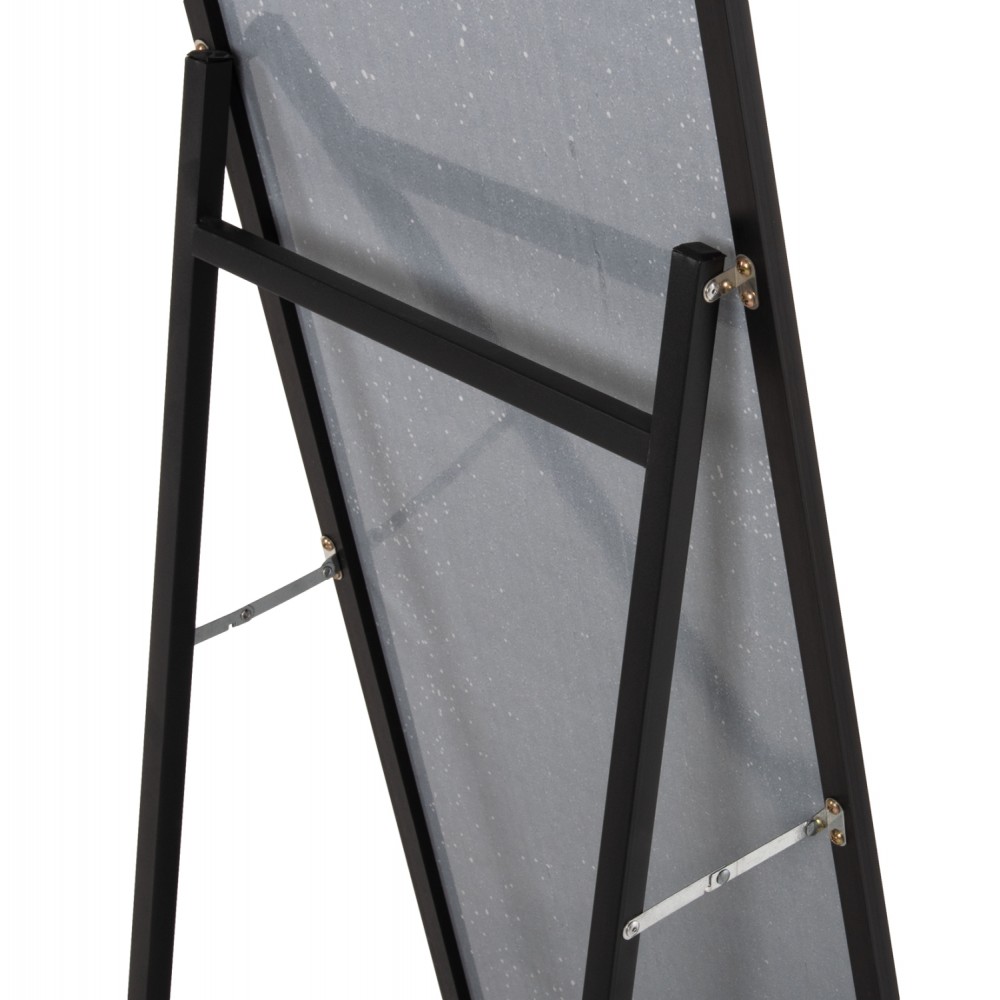 Καθρέπτης δαπέδου "JOELY" από αλουμίνιο σε χρώμα μαύρο 40x31x160