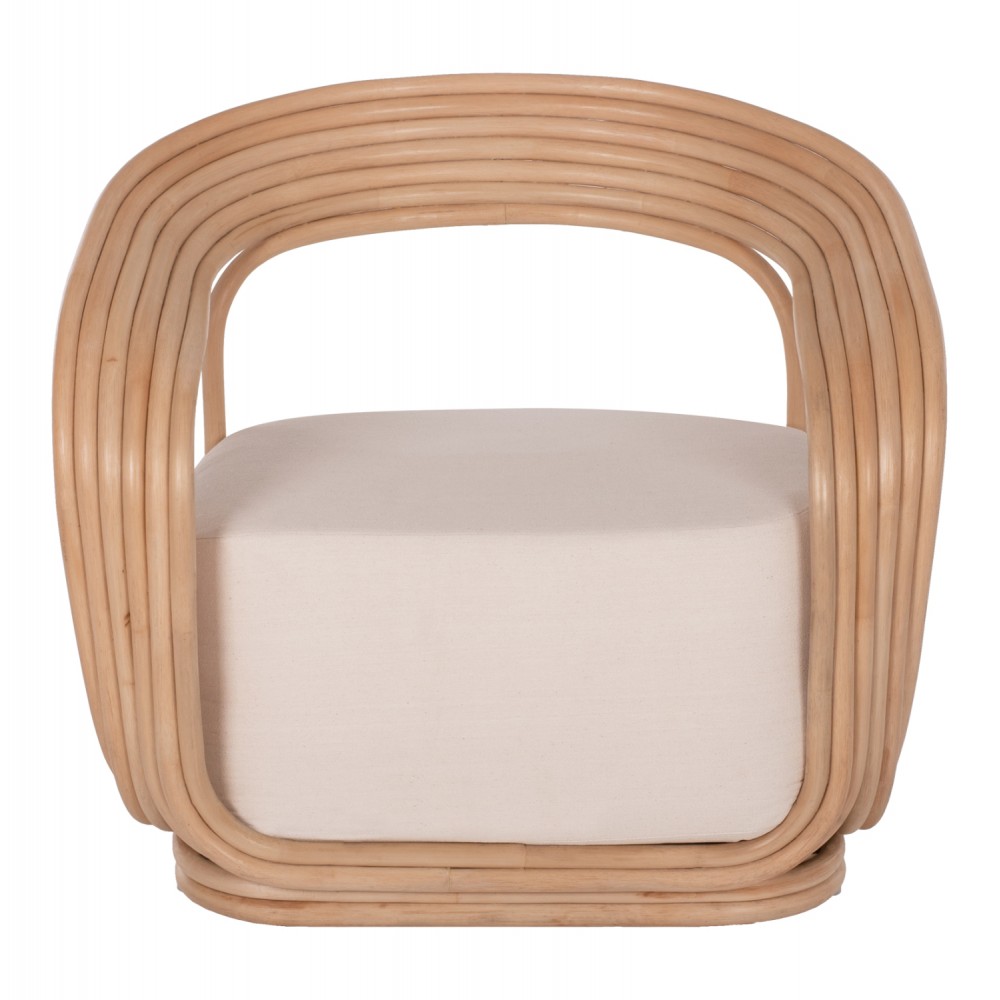 Πολυθρόνα "DUCHESS" από μπαμπού σε φυσικό χρώμα 81x59x70